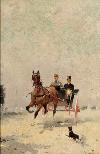 Carriage Riding by Alfredo Tominz